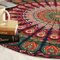 Popular Handicrafts Runder Wandteppich, indisches Mandala, rund, Rund, Strandtuch, Wandbehang, Hippie, Boho, , Baumwolle, Tischdecke, rundes Yoga-Bettlaken, 127 cm