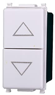 Pulsante Interbloccato Doppio Saliscendi, Compatibile Con Vimar Plana (1 Pezzo)