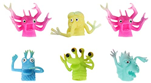 SAFIGLE Kinder Spielzeug 6 Fingerpuppen Dehnbare Fingerpuppen Fidget-Spielzeug Fingermonster Taschenfüller Rollenspiel-Spielzeug Partyartikel Lustiges Spielzeug Für Kinder Zufällige Kinderspielzeug ha