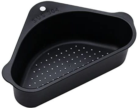 Cabilock Cesta De Drenaje De Acero Inoxidable para Fregadero 304 Colador Resistente Corrosión Organizador Multifuncional Soporte para Ventosas para Frutas y Verduras 1 Unidad