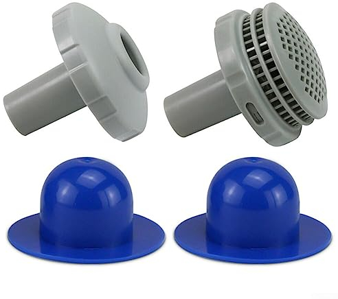 For Intex Connection Set Diameter 32 mm - Oniissy Pool Outlet Strainer Pool Stopper, Replacement Pool Inlet Nozzle for above Ground Pool Hose Adapter Blue