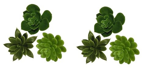 Garneck 6stücke Simulierte Sukkulentenstäbchen Deko Lebensechte Kaktuszweige Für Innenräume Künstliche Pflanzen Für Büro Und Zuhause Vivid Grün Pottlandschaftsornament