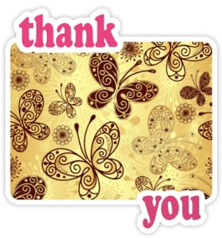 Yellow Wallpaper Thank You Stickers Quote Grateful