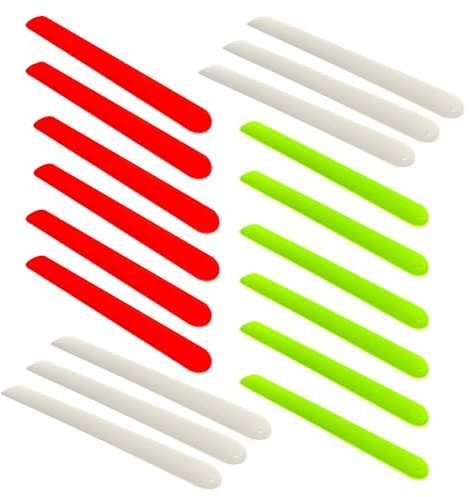 Wrapping Paper Holder, Wrapping Paper Storage 18PCS 8.5 Inch Silicone Flip Wraps Flip Wrapping Paper Clamps White Red Green Slap Bracelet