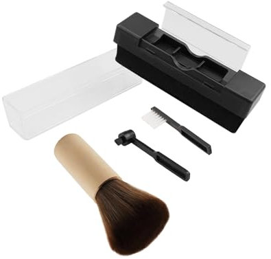 Brosse de nettoyage de disques vinyles en fibre de carbone antistatique, kit de nettoyage de disques vinyles avec éponge de nettoyage et brosse aiguille pour disque vinyle, CD, PS4, Xbox Disque