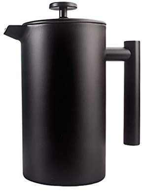 Caffettiera isolata a doppia parete in acciaio inossidabile, pentola a pressione da 1 litro/8 tazze con stantuffo e filtro manuale - Macchina per il tè (colore: ciano)