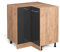 Vicco Eckunterschrank R-Line, Anthrazit Hochglanz/Goldkraft Eiche, 75.6 cm, AP Eiche