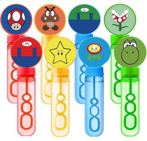 12 aste a bolla Super Bros per Super Bros tema festa di compleanno bomboniere bambini bolle accessori per feste