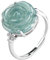 Bague en Jade fleur de Rose pour femmes et filles, bague en argent Sterling S925 incrusté de qualité naturelle certifiée A, réglable, à la mode