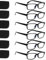 ZOECENT 6 Pack Lesebrille Herren Damen Blaulichtfilter Brille Federscharnier Computer Brillen Schwarz Lesebrillen (6 Schwarz, 2.50, x)