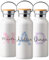 Botella Térmica Personalizada con Nombre, Cantimplora Térmica Acero Inoxidable 500ml de Tapón con Asa, Botella Agua de Pared Doble Aislamiento, Regalos Personalizados (Modelo 1)