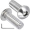 VGBUY 22 tornillos de cabeza de botón de 3/8-16 x 1/2 pulgadas, acero inoxidable 304 18-8, accionamiento hexagonal Allen, acabado brillante, totalmente roscado, llave hexagonal incluida