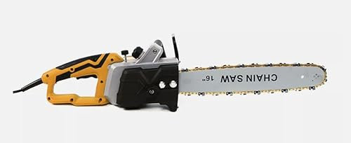 Elektro Kettensäge Elektrische Motorsäge Kettensäge Garten Holzsäge zum Schneiden verschiedener Holzarten 35cm 16 Zoll Gelb