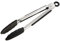 Wiltshire Mini Silicone Kitchen Tongs 18cm, Cooking & Serving Tongs, Salad & BBQ Tongs, Stainless Steel, Heat-Resistant Utensil, Non-Stick, Non-Scratch Tip, Midnight Black, 21x2.2x3.2cm