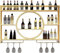 Weinregal Hängend,barschrank Ecke Hausbar Regal Bar Regal Wand Schwarz Weinregal Hängend Wand Alkohol Regal Stehend Mini Bar Kühlschränke(Size:100 * 15 * 80cm,Color:Gold)