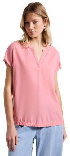 Street One QR Shirtblouse w Splitneck Uni Blush Peach 42