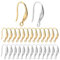SUNNYCLUE 1 Box 40 Sets Real 18K Gold Plated Gold Earring Hooks Silver Earwires Teardrop Ear Wire Fish Hooks Ear Wires for Jewellery Making Accessories DIY Dangle Earrings Women Adults Supplies