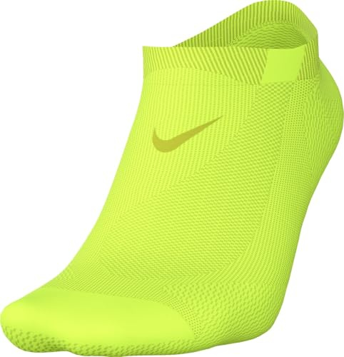 Nike Running Leichte No-Show-Socken (1 Paar), Volt/Bright Cactus/Schwarz/Bright Cactus, HV6931-702, L