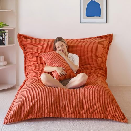 MAXYOYO Giant Bean Bag Chair with Pillow, 3 in 1 Convertible Bean Bag Chair