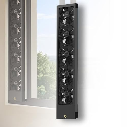 STWBHW Ventilador de Ventana para Dormitorio, Retráctil 35-40CM | Extractor de Aire, Velocidad Ajustable 0-2800 RPM, Retráctil 35-135 CM, Retracción 5 CM