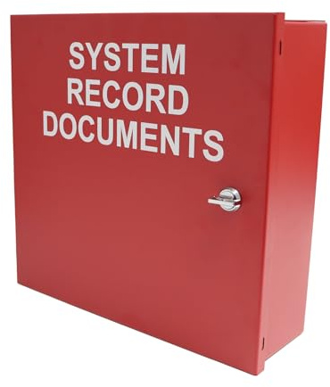 MAYICHUAN System Record Documents Enclosure, for Fire Alarm System Documentation Storage, Heavy Metal, Thumb Lock, 12” x 12” x 4”