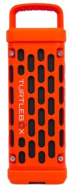 Turtlebox Ranger: Loud! Outdoor Portable Bluetooth 5.4 Speaker | Rugged, Waterproof, Ultra-Portable | Plays to 105db, Deep Bass, Shockproof, Unlimited Pairing for Full Stereo Experience, Orange