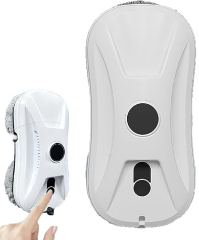 XoTiq Smart Window Cleaning Robot with Water Spray Function Window Cleaner Glass Cleaning Includes Remote Control 2800Pa Suction Power White