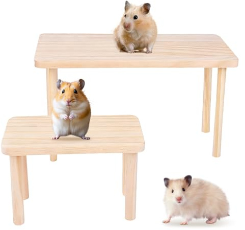 SZSMW 2pcs Hamster ZubehöR FüR Den KäFig - Hamster ZubehöR - Hamster KäFig | Hamster Plattform - Als Dekoration FüR Den KäFig Ihres Haustiers,Passend FüR Die Meisten KäFige,Geeignet FüR Hamster,Igel