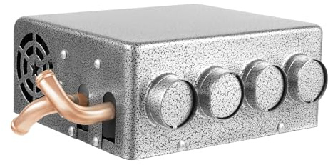 MELAQULY Autoheizung, 12V 8A Auto Van Heizung mit 12 Kupferrohre 4 Luftauslässe, 4-Wege Heizlüfter für Innenraumheizung Enteisung & Entnebelung