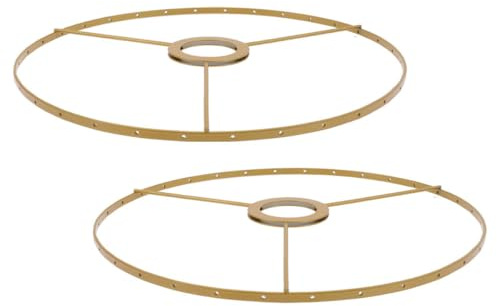 Hohopeti Lampenschirmrahmen E27 Aus Eisen 15.00 X 15.00 X 1.00 cm | Diy Beleuchtungslösungen, Für Tischlampen Und Pendelleuchten, Goldfarben