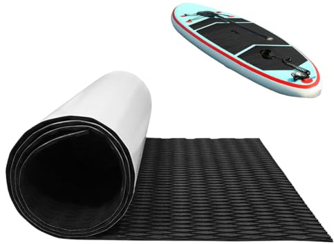 Ticha Surfbrett-Traktionspad, Bootsboden EVA-Schaumstoff-Deck, für Surfbretter Kajaks Skier Yacht Deck Pool Stufen (120x30cm)