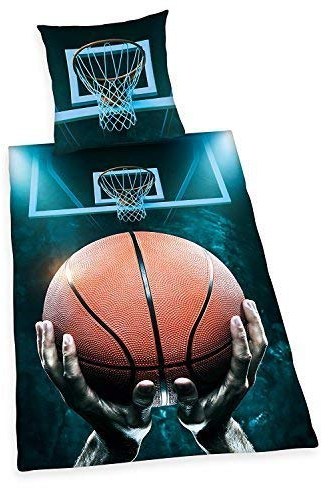 Bettwäsche Herding glatt Basketball Zipper Geschenk 135 x 200 Geschenk NEU WOW