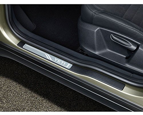Skoda 5L0071303 Edelstahl Einstiegsleisten 4X Leisten Einstiege v+h Türschweller mit YETI Schriftzug