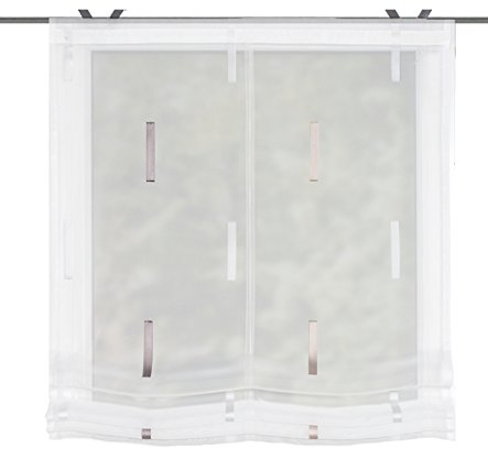Home fashion Raffrollo Easy-Fix Scherli, Polyester, Cappuccino, 130 x 120 cm