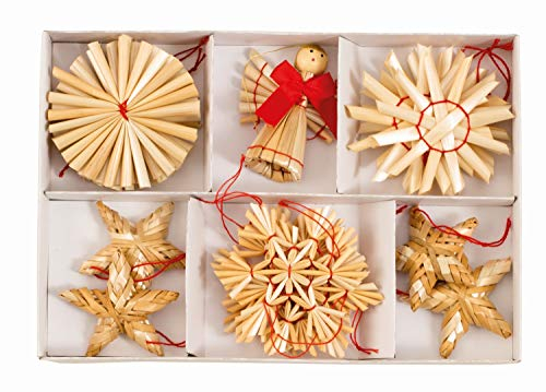 MelO 18 Festliche Strohsterne für den Weihnachtsbaum Christbaumschmuck Dekoration Weihnachten Tannenbaumschmuck 6969