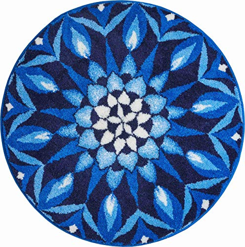 Grund Badteppich, 100% Polyacryl, sehr weich, blau, 80 cm