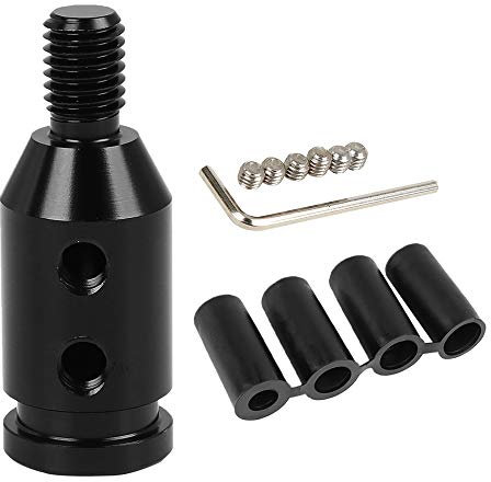 X AUTOHAUX M10 x 1.5 Car Black Gear Shift Knob Adapter for Non Threaded Shifter