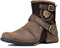 OSSTONE Chukka Stivali Cowboy Biker Boots Maschio Mens motociclo Botas cerniera su in Pelle Vitello Western retrò stile Uomo Stivali Piatto Caviglia Stivaletti Boots 5008-1-D1-IT Light Brown 8.5