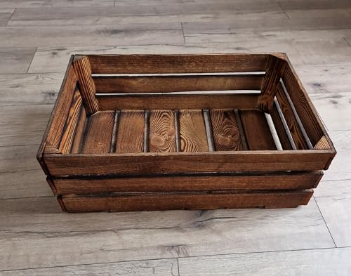 1 neue natur holzkiste geflammte obstkisten und aufbewahrung, geeignet für Regale und Möbel. Weinkiste Regal, Jahrgang
