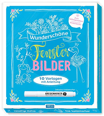 Trötsch wunderschöne Fensterbilder mit Kreidemarker Frühjahr Mappe mit Vorlagen und Fensterstift
