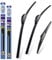 alca Germany Fits Fiat Panda 2003-2012 Set of 3 Windscreen Wiper Blades Super Flat Front Rear 2316H 13P2 ASF2316H13P2