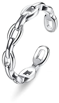 Milacolato 925 Sterling Silber Offene Verstellbar Zehenring für Damen 18 Karat Weißgold überzogener Pfeil Herzknoten Infinity Link Verstellbare Bandringe Finger Fußschmuck