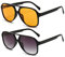 Long Keeper Vintage Sonnenbrille Polarisiert für Herren Damen 70er Retro Pilotenbrille Groß Classic Piloten Sonnenbrille mit UV400 Schutz