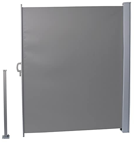 Grindi - Terasse Markise Windschutz Trennwand 160x300 Grau - Mistral