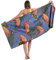 Runmeihe Strandtuch, 80 x 180cm Extra großes Mikrofaser Strandtuch für Erwachsene, Doppelseitiges Sandfreies Schnelltrocknend Leichtes Handtuch für Strand Schwimmen Flamingo - Blau