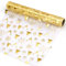 Tischläufer Weihnachten Elch, Tischband Transparentes Gold, 28 cm x 5 m Tischband Organza für Weihnachten Geburtstage Adventszeit Geschenk DIY