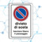 Nitek cartello divieto di sosta lasciare libero il passaggio in pvc 30cm x 20cm– Cartello autoadesivo| Sign, Schild | Impermeabili Lavabili, locali commerciali, cancelli, garage
