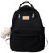 GAXOS Niedlicher Rucksack für Schule Ästhetischer Rucksack Geldbörse für Frauen Mädchen Weiß Büchertasche Korea Stil Büchertasche, Schwarz