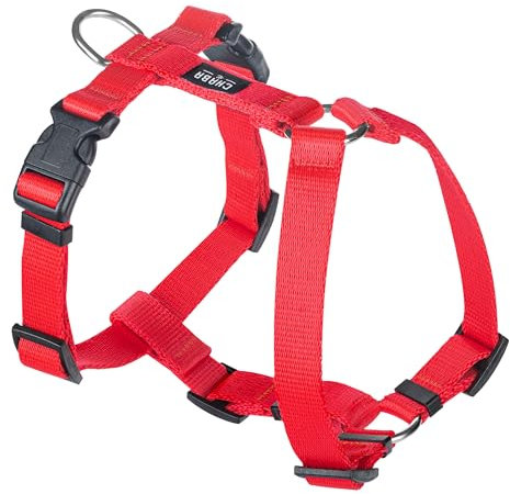Chaba Guard Hundegeschirr für große Hunde mit Kontrolle, Anti-Zug & Würgen, Verstellbar, Bequem und Leicht, Classic Step-in Brustgeschirr, Laufgeschirr, Größe XL, ROT
