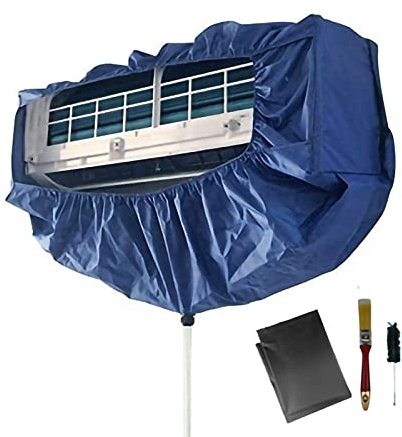 Couvercle de nettoyage de climatiseur Couvercle de nettoyage de climatiseur, kit de nettoyage divisé Kit de nettoyage de climatisation mural Kit de nettoyage de la poussière Sac de protection pro